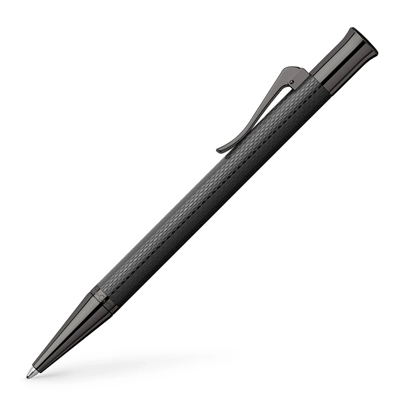 Graf von Faber-Castell Guilloche Black Edition 145268 Ballpoint Pen Line Width B with High-Quality Gift Packaging