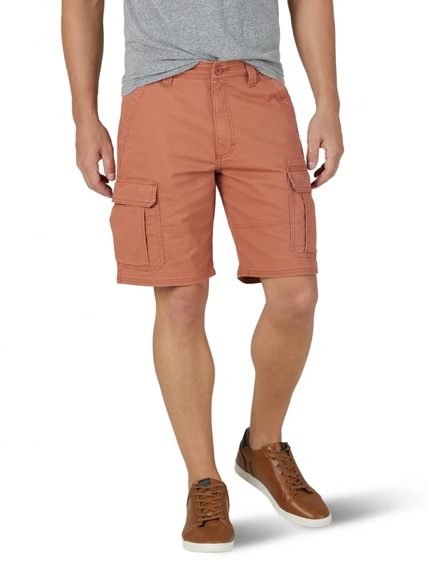 Wrangler Authentics Men's Classic Cargo Stretch Short, Copper Brown, 42