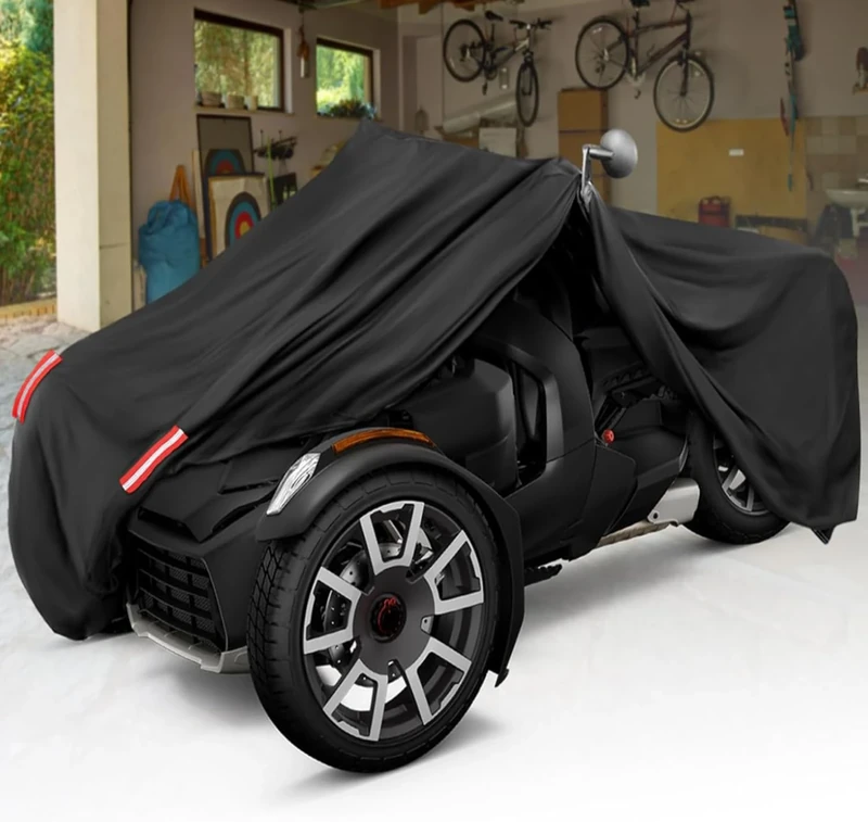 KEMIMOTO Full Cover Compatible with Can-Am Ryker 600 900 Sport Rally Edition Ryker Bike Full Cover All Weather Resistant with Reflective Strips
