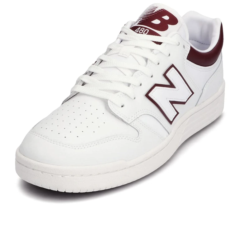 New Balance BB480LDB 480 Men White/Bordeax UK 4