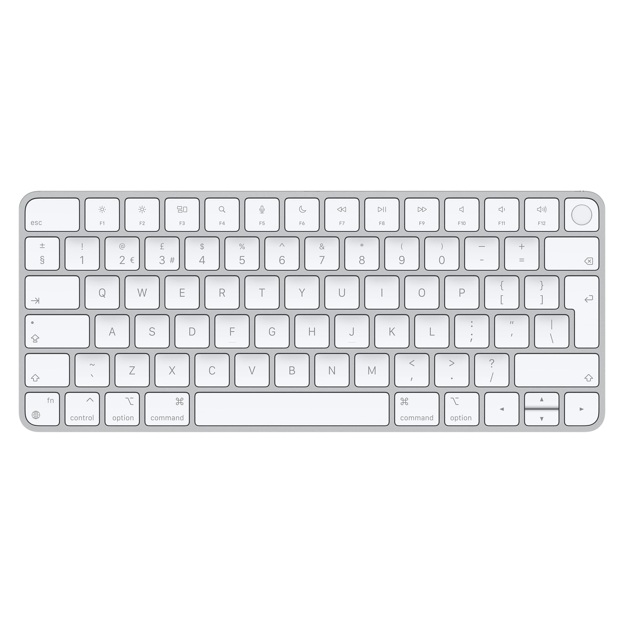 Apple Magic Keyboard with Touch ID (QWERTY English) - Silver (Renewed)