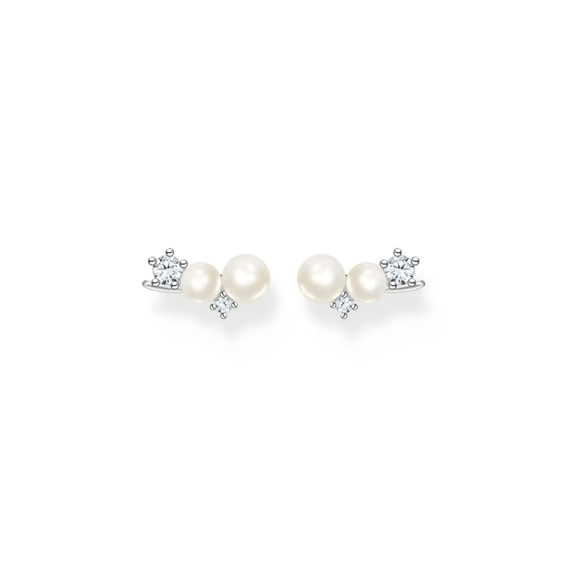 THOMAS SABO Ear climber pearls with white stones silver 925 Sterling Silver