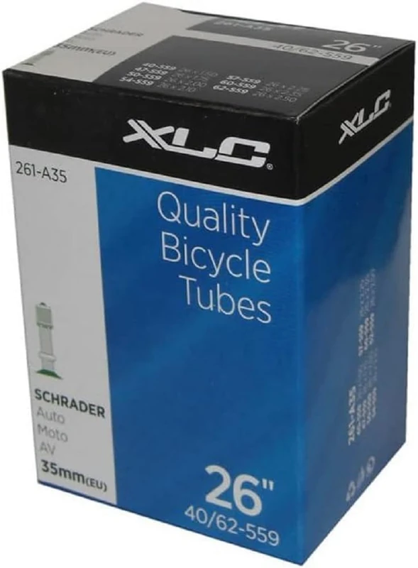 XLC Unisex Adult VT-A26 Bicycle Inner Tubes, Black, 26X150-250