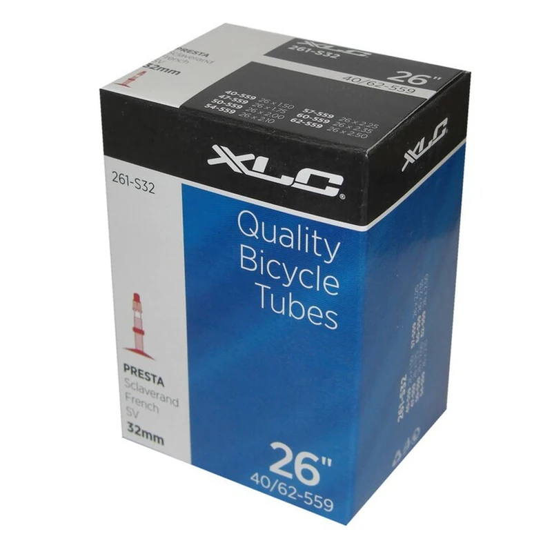 XLC Unisex-Adult VT-S26 Bicycle Tubes, Black, 26X150-250