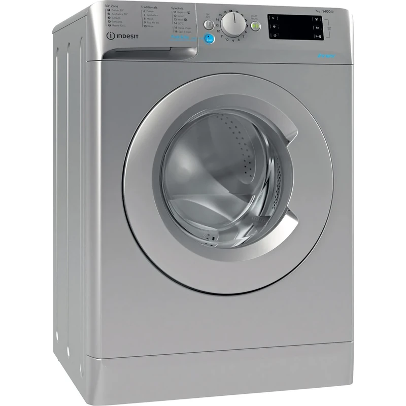 Indesit Freestanding BWE71452SUKN 7kg 1400RPM Washing Machine - Silver