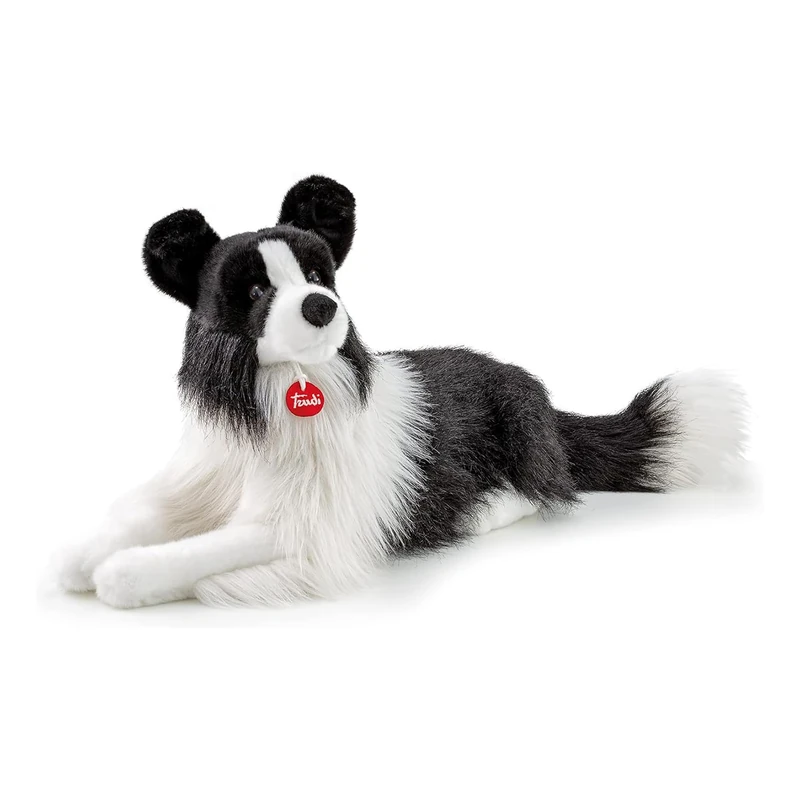Trudi Border Collie Scott Dog Plush Toy Christmas and Birthday Gift | 22 x 33 x 55 cm Size XL | Classic Dogs Plush | Model TUDN9000 - Image 1