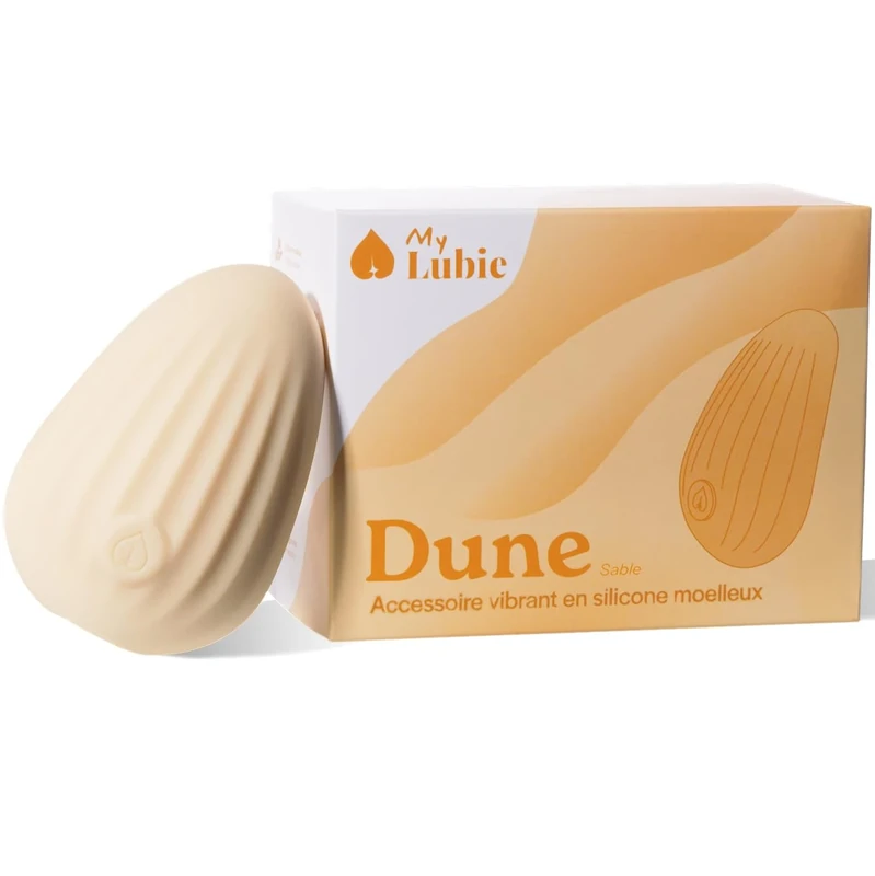 MY LUBIE - Dune Powerful Premium Wireless Massager - USB Rechargeable and Waterproof - 10 Vibration Levels - Powerful Personal Massager in Medical Silicone - Women & Couples - Sand - Image 1