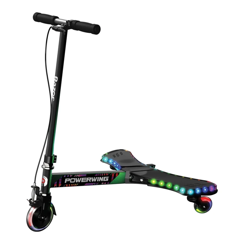 Razor PowerWing caster Scooter – LED Light-Up Caster Scooter for Kids aged 6+