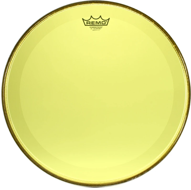Remo Colortone Powerstroke 3 Clear Bass Drum 16 Inches Yellow P3-1316-CT-YE