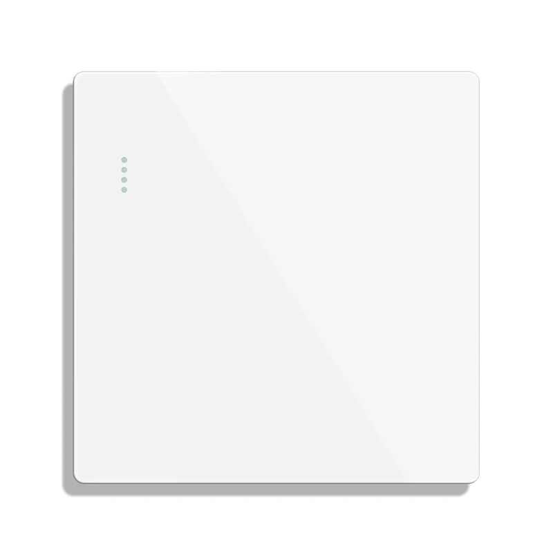 CNBINGO Big Rocker Button Switch with Phosphor Dots, Modern Gloss White Wall Plate, Electrical Single Light Switch, 1 Gang 2 Way, 16A 250V