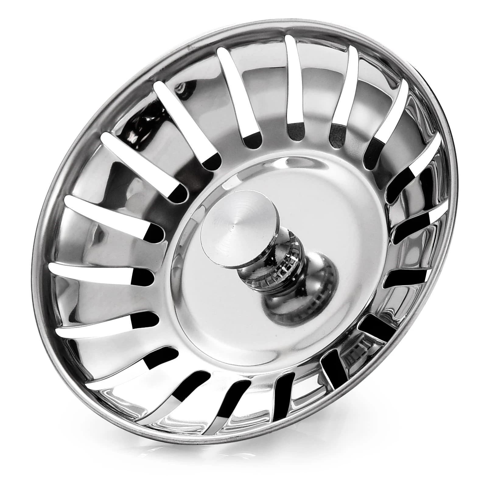 Upgraded Kitchen Sink Plug Strainer Stainless Steel Strainers Sink Plugs Replacement Drain Stopper for Food/Hair Catcher - UK Sinks Hole Diameter (78mm)