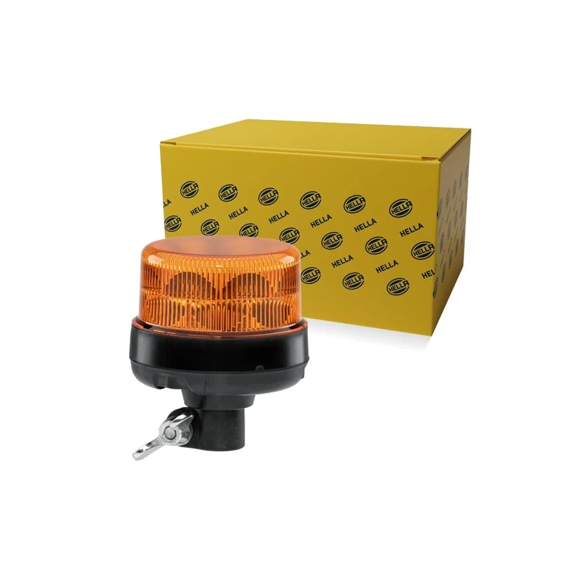 HELLA 2XD 066 146-011 LED-Strobe-type Beacon - K-LED Nano - 12/24V - Yellow - Flexible pipe sockets
