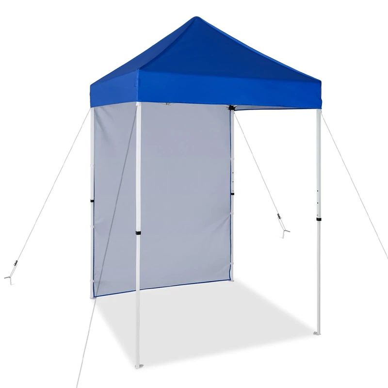 EAGLE PEAK Pop Up Canopy 1.5 x 1.5 m, Outdoor Portable Canopy Tent with Removable Sun Wall, Carry Bag Included, Blue - Image 1