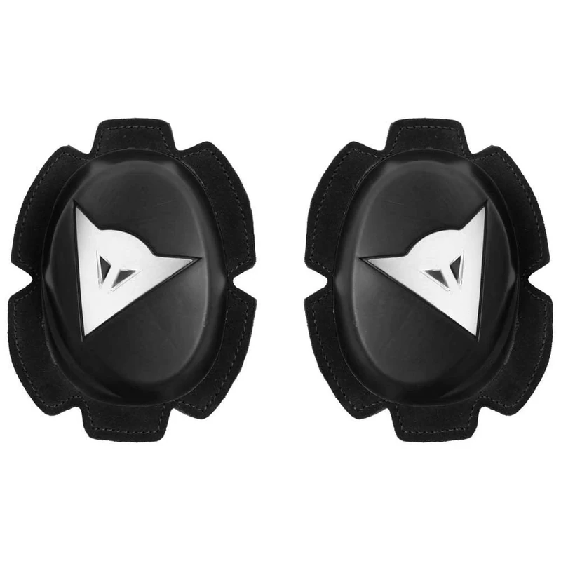 Dainese - Pista Knee Slider, Polyurethane Motorbike Knee Pads, Smooth Contact with Track and Asphalt, Motorcycle Slider with Velcro Closure, Black/White