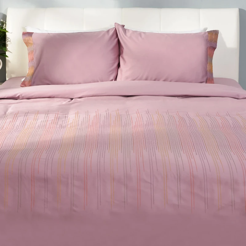 Deco Mex BOVBARCELONA876 Barcelona 4-Piece Bed Linen Set 200 x 220 cm Purple/Multi-Coloured