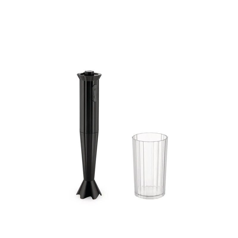 Alessi Plissé MDL10 B/Uk - Hand Blender In Thermoplastic Resin, Black. Measuring Jug In Thermoplastic Resin (Pctg). English Plug. 500W