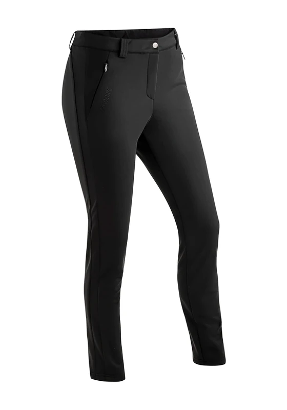 maier sports Lapilli W, Women's Hiking Trousers, Water-Repellent Outdoor Trousers for Trekking and Hiking, Close-Fitting Cut, PFC-Free, Stormprotec & dryprotec Technology Black