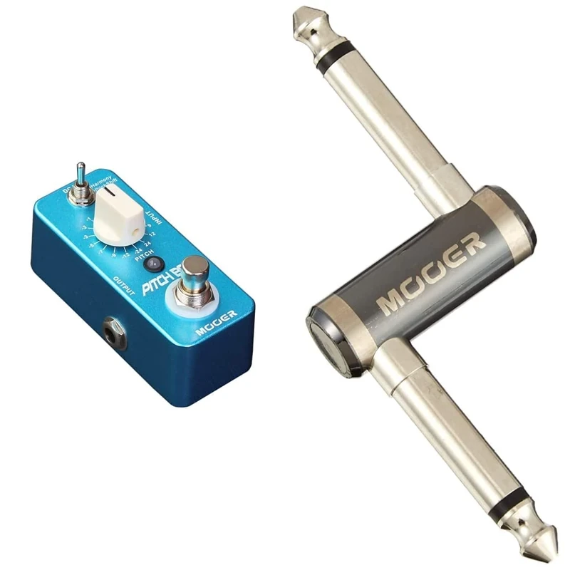 Mooer Pitchbox Pitch Shifter Harmonizer Pedal MPS1 & PC-Z Z-Shaped Pedal Connector, 0.50 x 2.00 x 0.50"