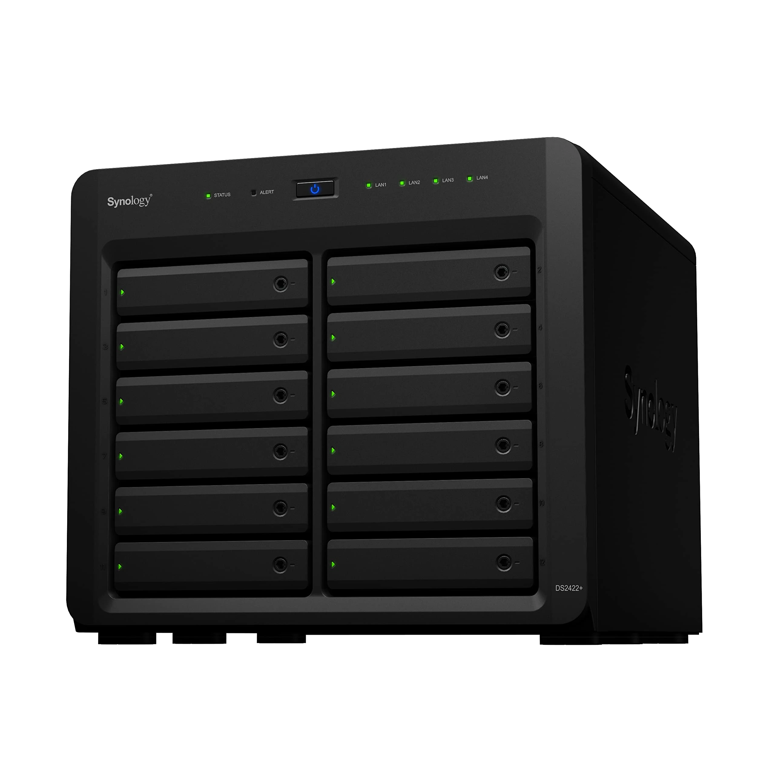 Synology Disk Station DS2422+ - NAS server - 12 bays - SATA 3Gb/s - RAID 0, 1, 5, 6, 10, JBOD - RAM 4 GB - Gigabit Ethernet - iSCSI support