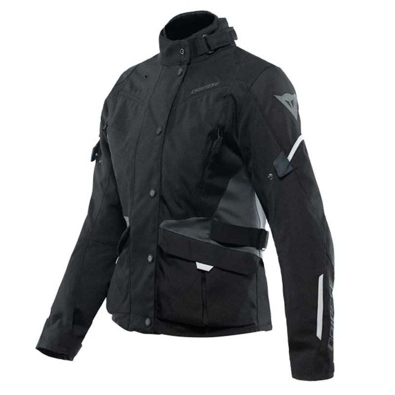 Dainese - Tempest 3 D-Dry Lady, Women's Motorcycle Touring Jacket, Waterproof Jacket, Removable Thermal Lining, Protections On Shoulders And Elbows, Black/Black/Ebony, 54