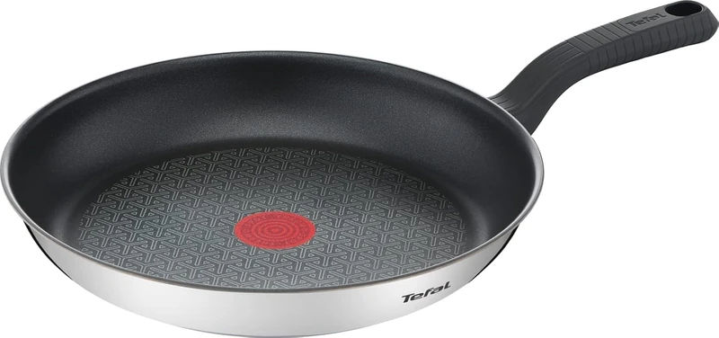 Tefal Comfort Max Stainless Steel Non-Stick Pancake Frying Pan 26cm, Thermo-Spot Heat Indicator, Induction Compatible Base, Comfortable Grip Handle, G7260544