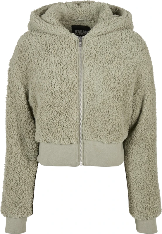 Urban Classics Women's Ladies Short Oversized Sherpa Jacket, softsalvia, 5XL