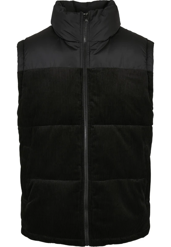 Urban Classics Men's Cord Vest, Black, M