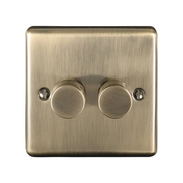 2 GANG 400W/LED 2 Way Dimmer Switch