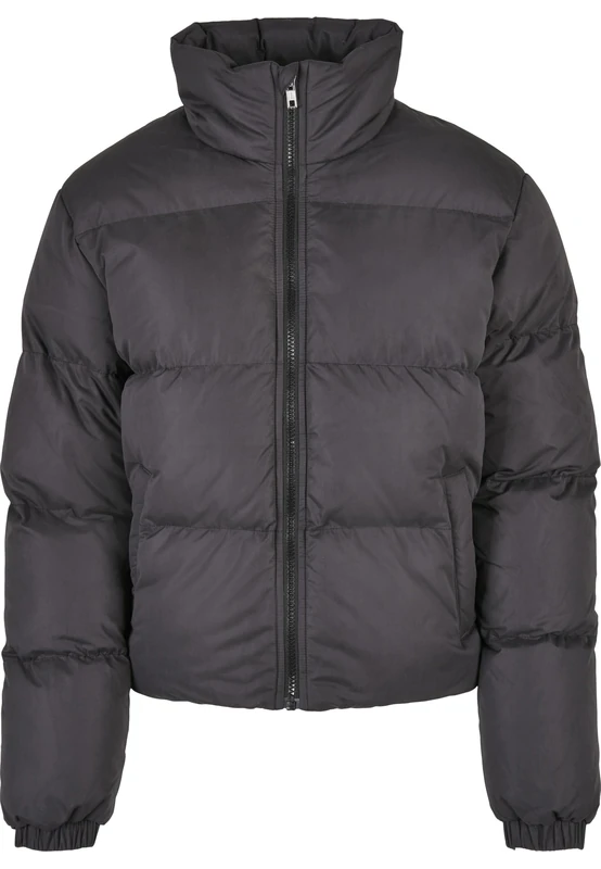 Urban Classics Women's Ladies Short Peached Puffer Jacket Jacket, Black, L