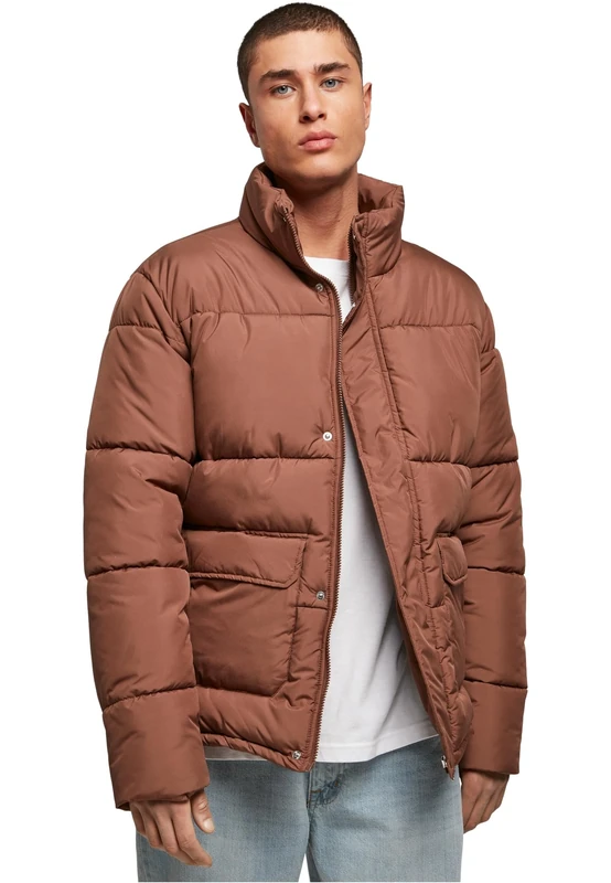 Urban Classics Men's Short Puffer Jacket, bark, XXL