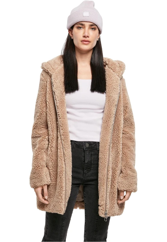 Urban Classics Women's Ladies Sherpa Jacket, softtaupe, 3XL