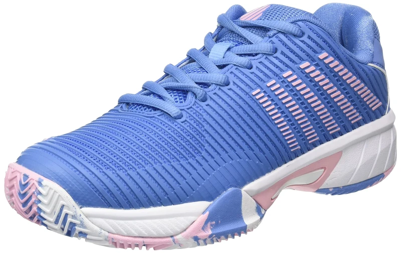 K-Swiss Performance Hypercourt Express 2 HB, Tennis Shoe, Silver Lake Blue/White/Orchid Pink, - Image 1