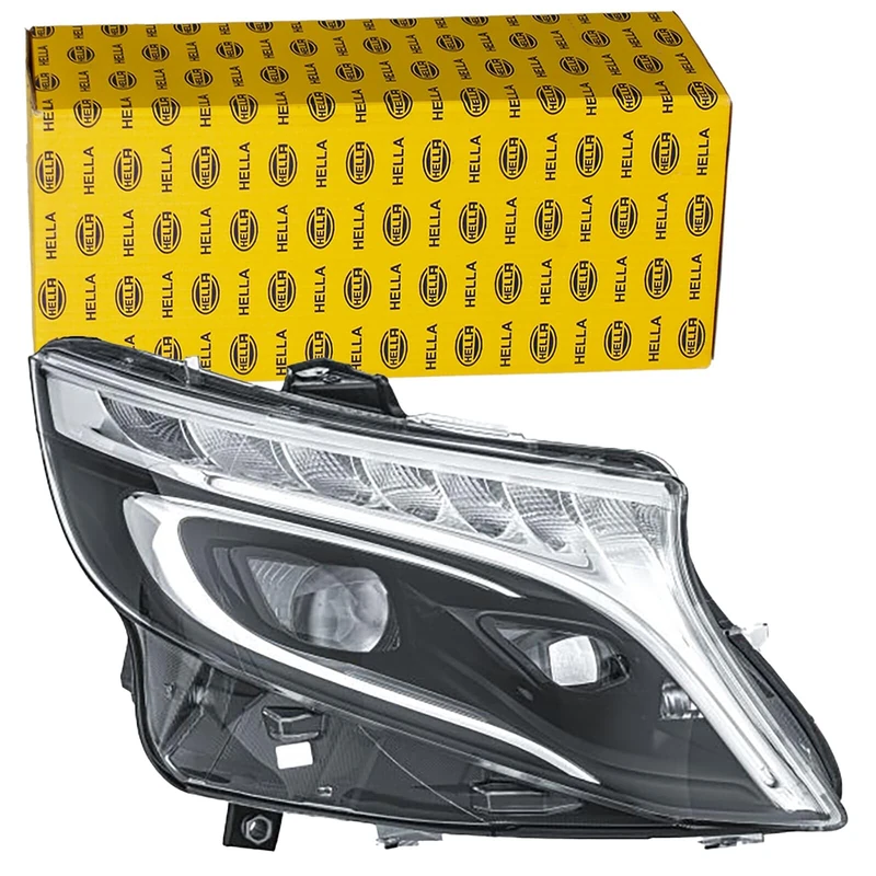 HELLA 1LX 011 284-381 LED-Headlight - for e.g. MERCEDES-BENZ VITO Tourer (W447) - Black - ECE - for left-hand traffic - right