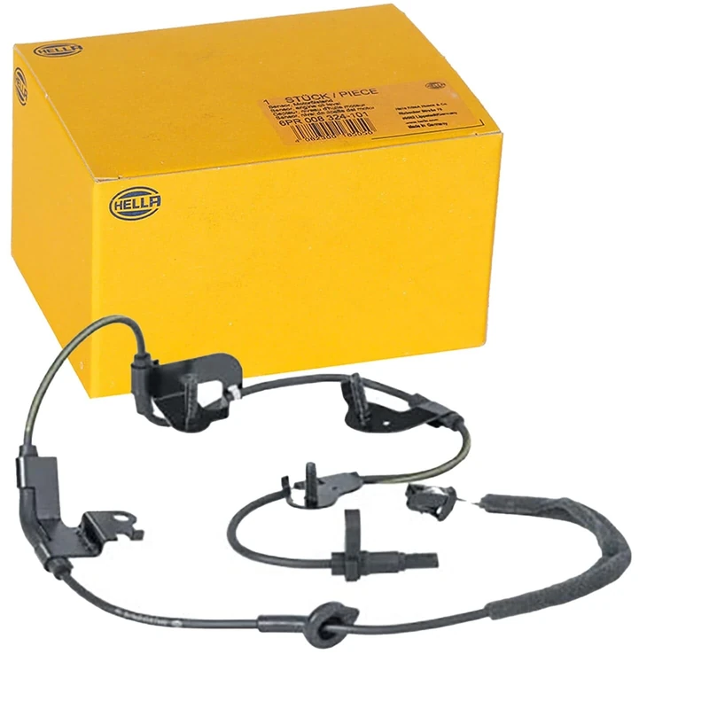 HELLA 6PU 012 679-761 Sensor, wheel speed - 12V - 2-pin connector - Rear Axle Right - Cable: 975mm - with holder