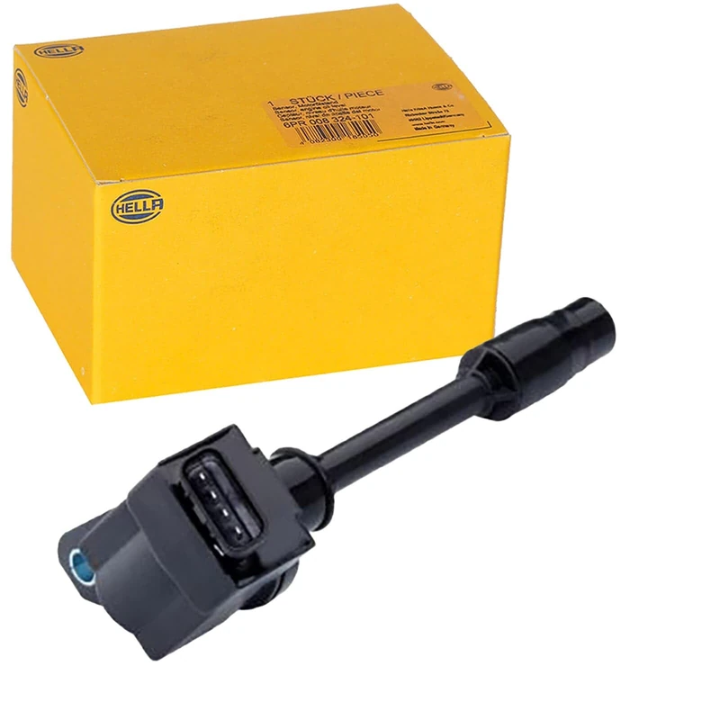 HELLA 5DA 358 168-091 Ignition Coil - 14V - 4-pin connector - Flush-Fitting Pencil Ignition Coils - Bolted