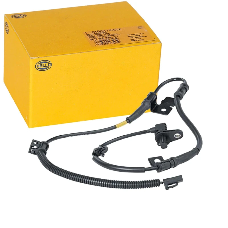 HELLA 6PU 012 679-851 Sensor, wheel speed - 12V - 2-pin connector - Front Axle Right - Cable: 910mm - with holder