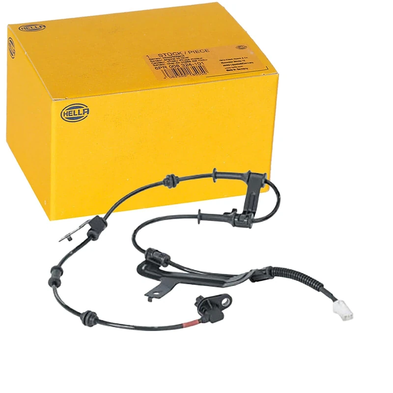 HELLA 6PU 012 679-741 Sensor, wheel speed - 12V - 2-pin connector - Front Axle Right - Cable: 870mm - with holder