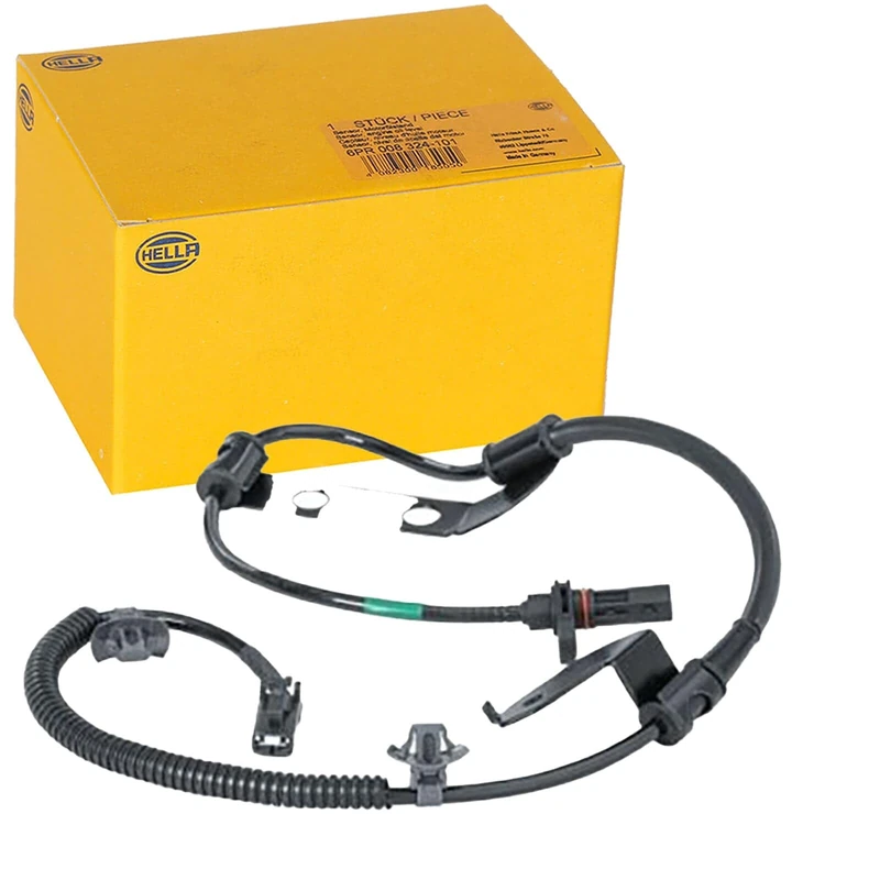 HELLA 6PU 012 679-841 Sensor, wheel speed - 12V - 2-pin connector - Rear Axle Left - Cable: 790mm - with holder