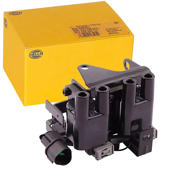 HELLA 5DA 358 057-941 Ignition Coil - 3-pin connector - Connector Type DIN - Bolted