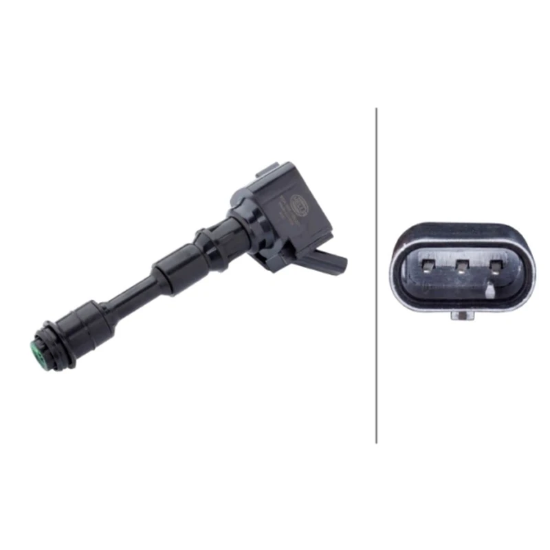 HELLA 5DA 358 168-201 Ignition Coil - 14V - 3-pin connector - Flush-Fitting Pencil Ignition Coils - Bolted