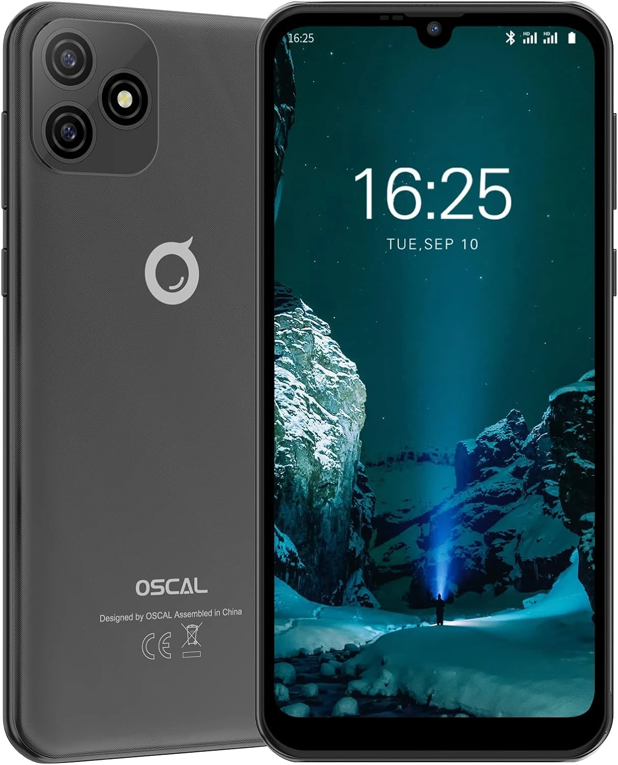 OSCAL FLAT 2 SIM-Free & Unlocked Mobile Phones 2025, Android 15 Smartphone, 12+128GB/2TB Octa Core, 5000mAh Battery Phone for Sale, 90Hz 6.56" HD+ Display, 4G Dual Sim/GPS/Fingerprint/Face Unlock