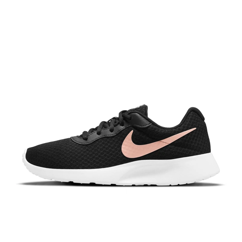 NIKE Women's Tanjun Sneaker, Black Mtlc Red Bronze Barely V, 2.5 UK