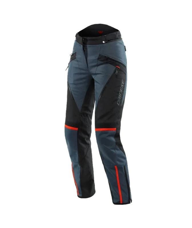 Dainese - Tempest 3 D-Dry Lady Pants, Women's Motorcycle Touring Pants, Waterproof Membrane, Removable Thermal Interior, Knee Protectors, Ebony/Black/Red Lava, 52