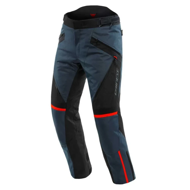 Dainese - Tempest 3 D-Dry Pants, Men's Motorcycle Touring Pants, Waterproof Membrane, Removable Thermal Interior, Knee Protectors, Ebony/Black/Red Lava, 62