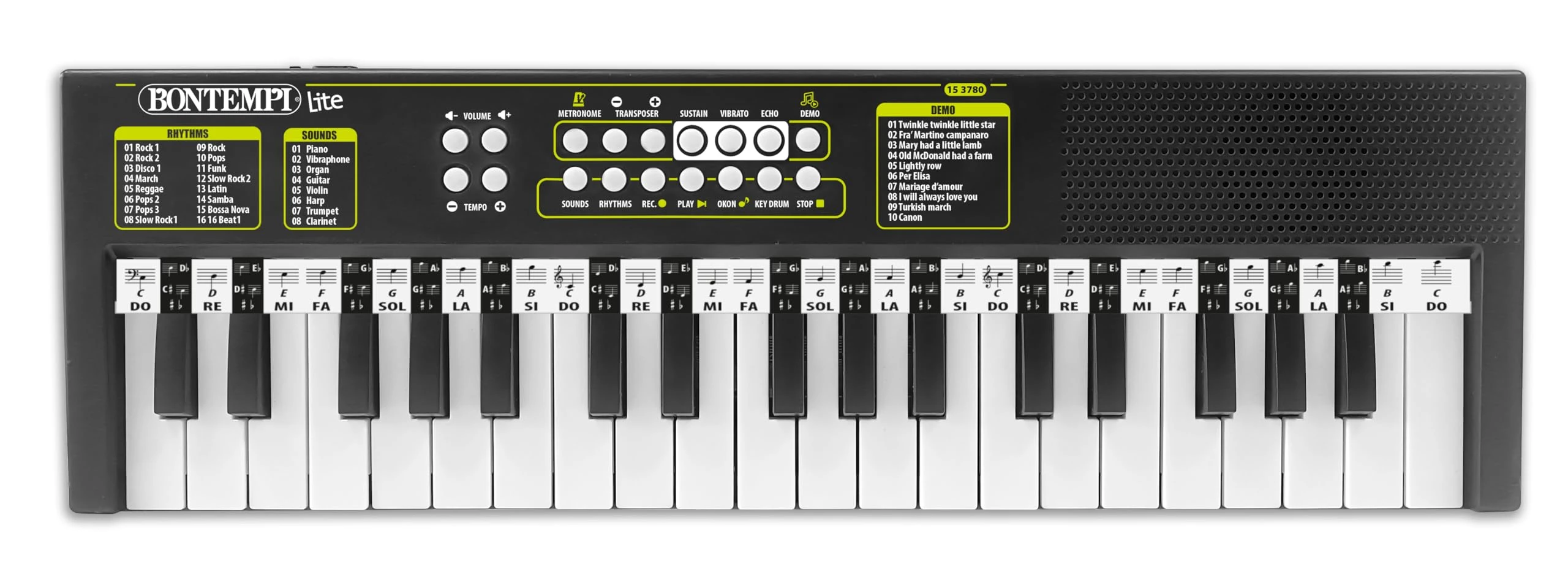 Bontempi Digital Keyboard 37 Midi Size Key Multicolour