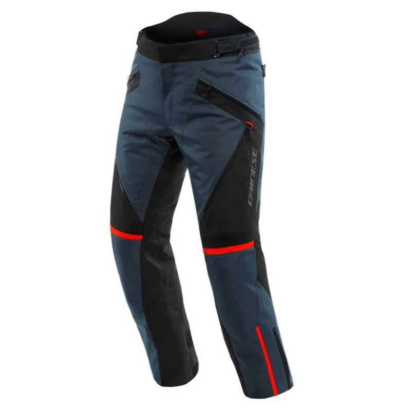 Dainese - Tempest 3 D-Dry Pants, Men's Motorcycle Touring Pants, Waterproof Membrane, Removable Thermal Interior, Knee Protectors, Ebony/Black/Red Lava, 52