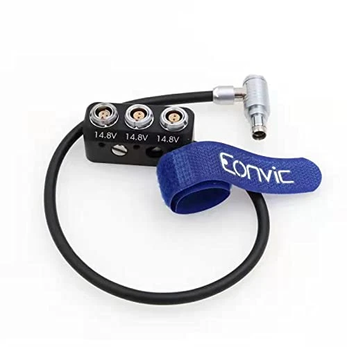 Eonvic Power Splitter Hub Cable for Sony, Fischer 3 Pin Right Angle to 2 x 0B 2Pin 1x 3Pin