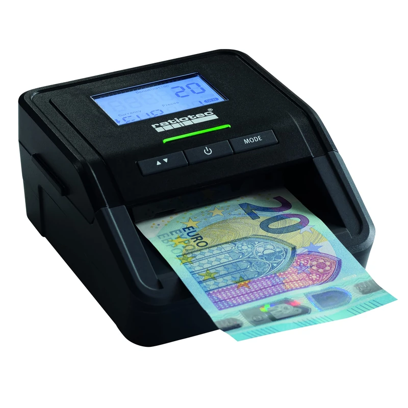 ratiotec Smart Protect Plus Banknote Tester - Automatic Tester for 100% Authenticity Check of Banknotes