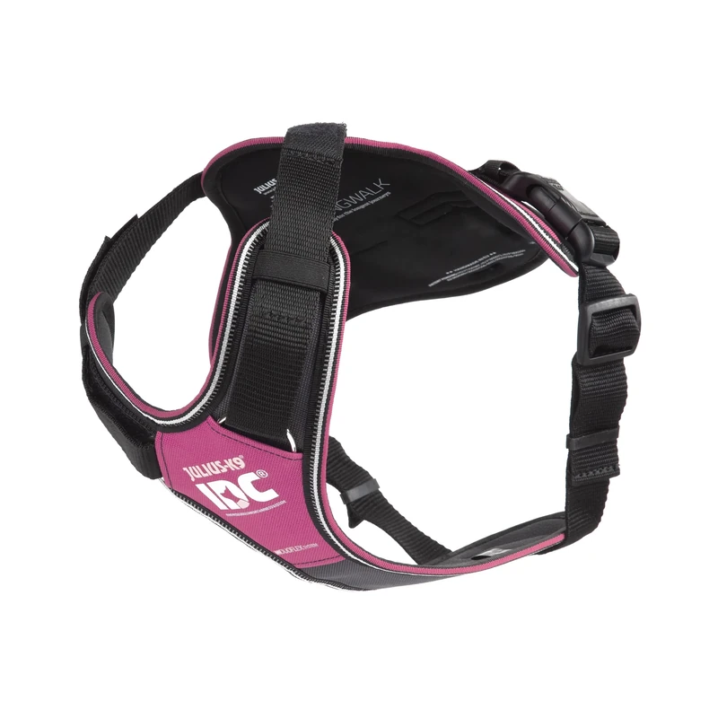 JULIUS-K9 IDC Longwalk Y-Harness, Pink-Gray, Size: L