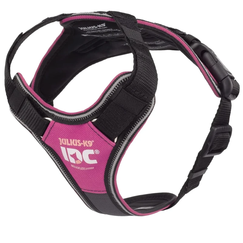 JULIUS-K9 IDC Longwalk Y-Harness, Pink-Gray, Size: S